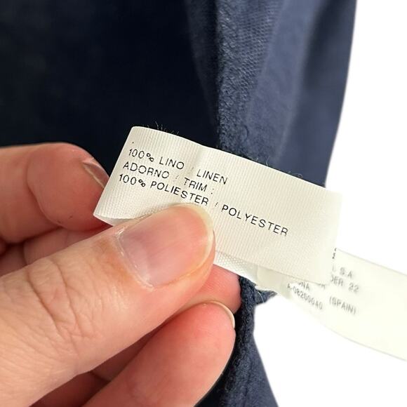 Sita Murt Navy Blue Gray Open Front Lightweight Cardigan Sweater Womens Small - Picture 5 of 6